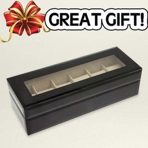 NEW Black Watch Box by Philip Whitney Glass